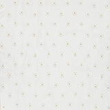 Schumacher Button Flower Sheer Ivory Fabric
