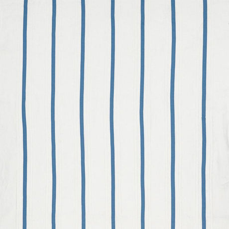 Schumacher Stripe Appliqu Sheer Blue Fabric