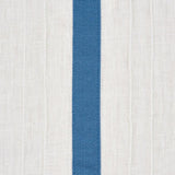 Schumacher Stripe Appliqu Sheer Blue Fabric