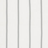 Schumacher Stripe Appliqu Sheer Grey Fabric