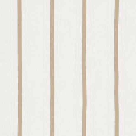 Schumacher Stripe Appliqu Sheer Tan Fabric