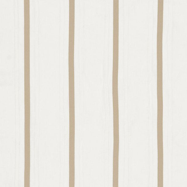 Schumacher Stripe Appliqu Sheer Tan Fabric