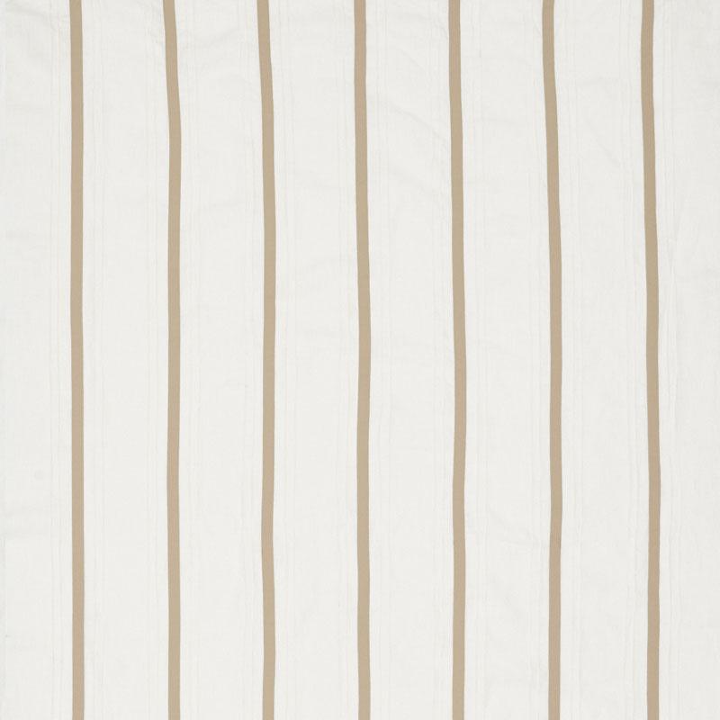 Schumacher Stripe Appliqu Sheer Tan Fabric