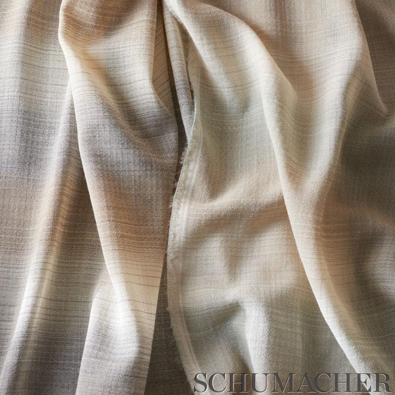Schumacher Horizon Casement Dune & Grey Fabric