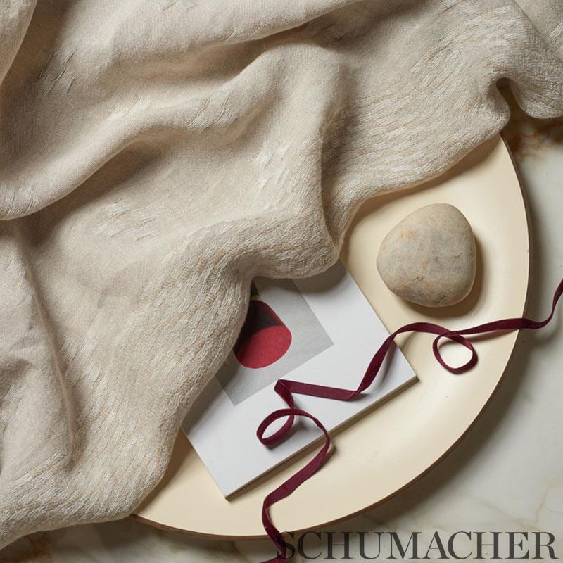 Schumacher Serena Sheer Natural Fabric