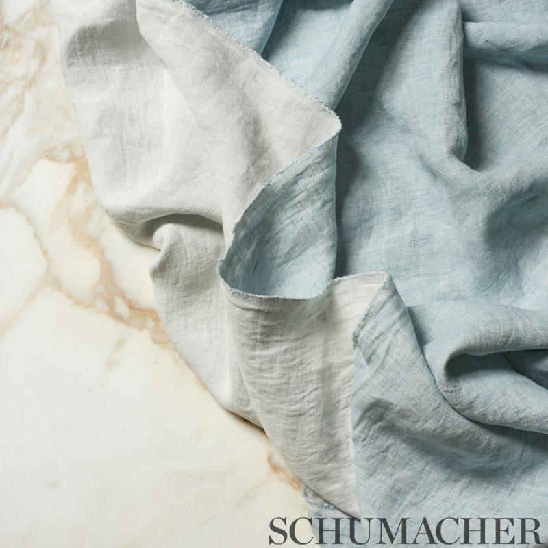 Schumacher Sebastian Double Face Casement Sky Fabric