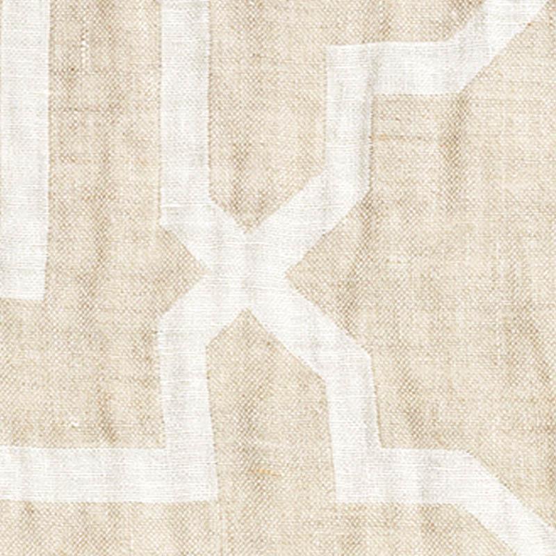 Schumacher Arabesque Maze Sheer Natural Fabric