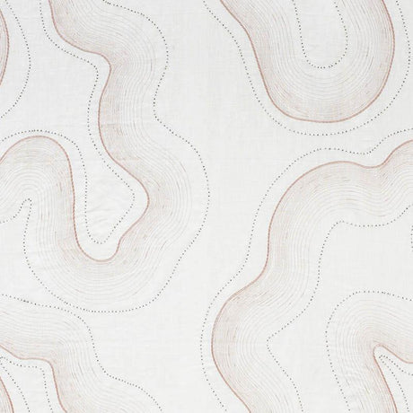 Schumacher Topo Beaded Sheer Blush Fabric