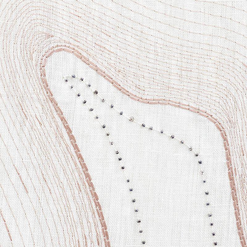 Schumacher Topo Beaded Sheer Blush Fabric