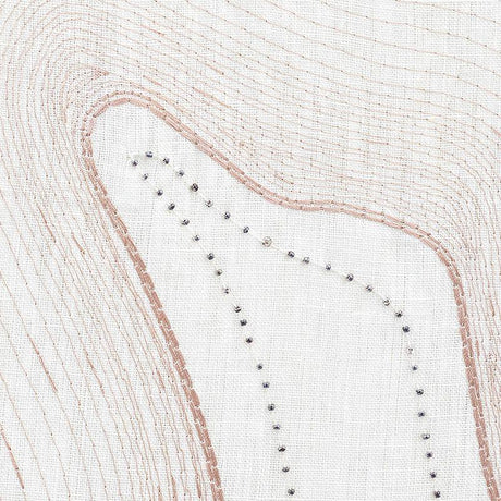 Schumacher Topo Beaded Sheer Blush Fabric