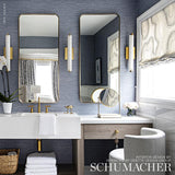 Schumacher Topo Beaded Sheer Slate Fabric