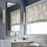 Schumacher Topo Beaded Sheer Slate Fabric