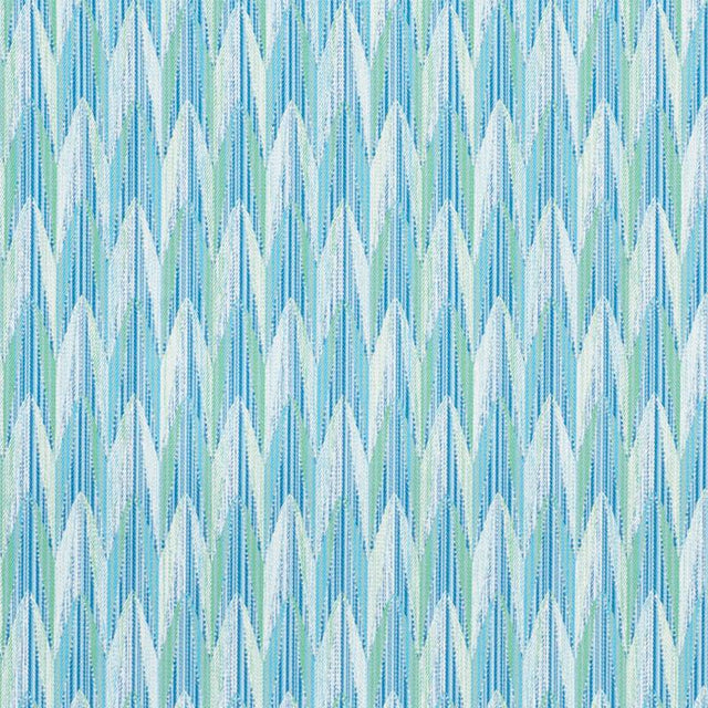 Schumacher Verdant Indoor/Outdoor Aqua & Leaf Fabric