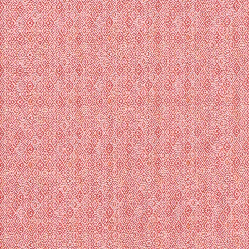 Schumacher Diamond Strie Indoor/Outdoor Pink & Orange Fabric