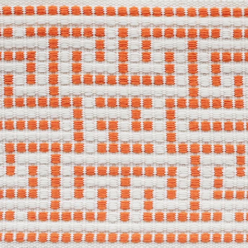 Schumacher Maze Tape Orange Trim