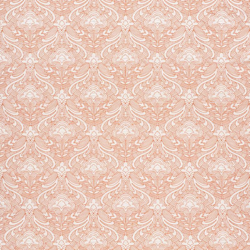Schumacher Hendrix Embroidery Orange Fabric