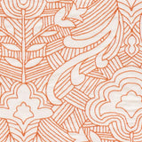 Schumacher Hendrix Embroidery Orange Fabric