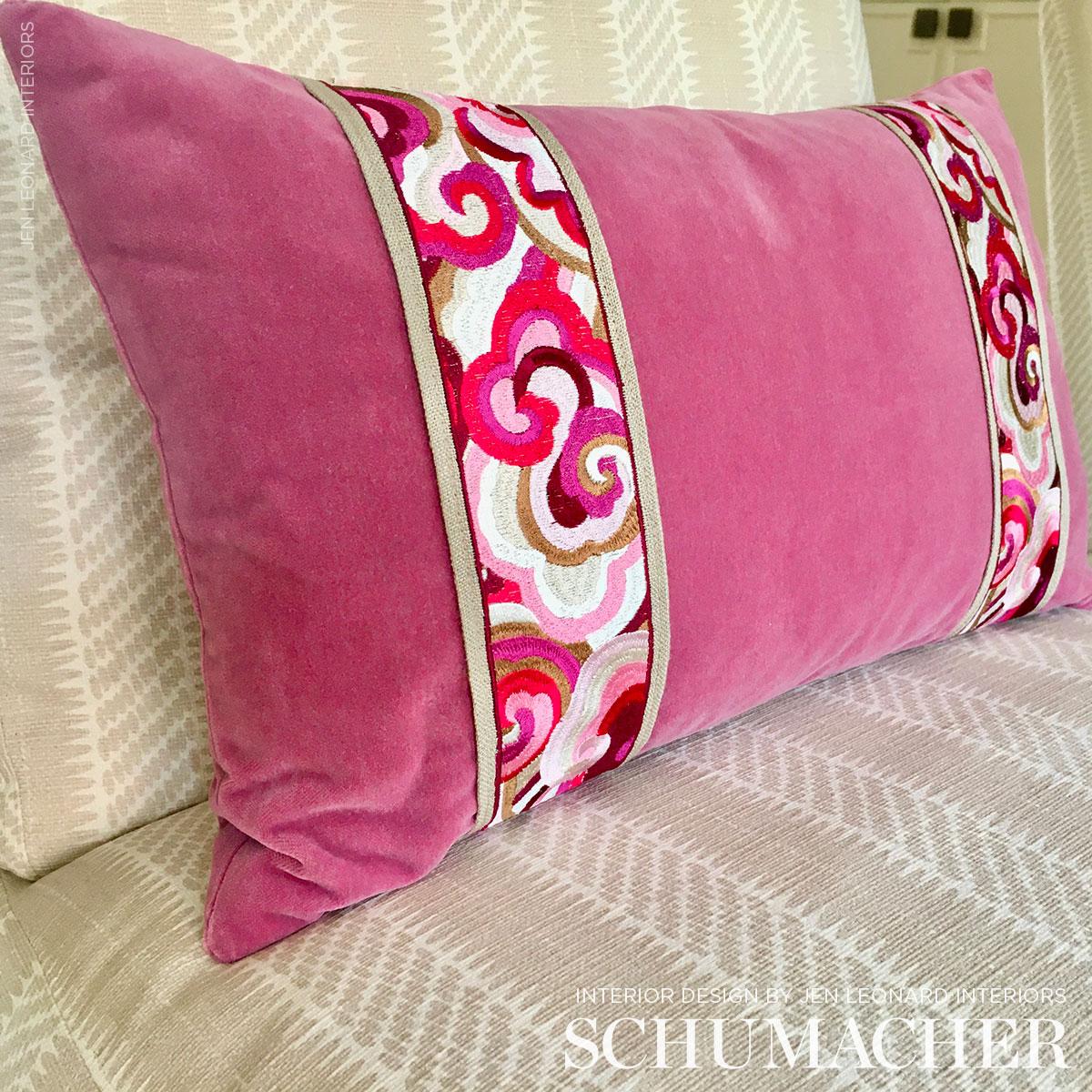Schumacher Woodstock Tape Garnet Trim