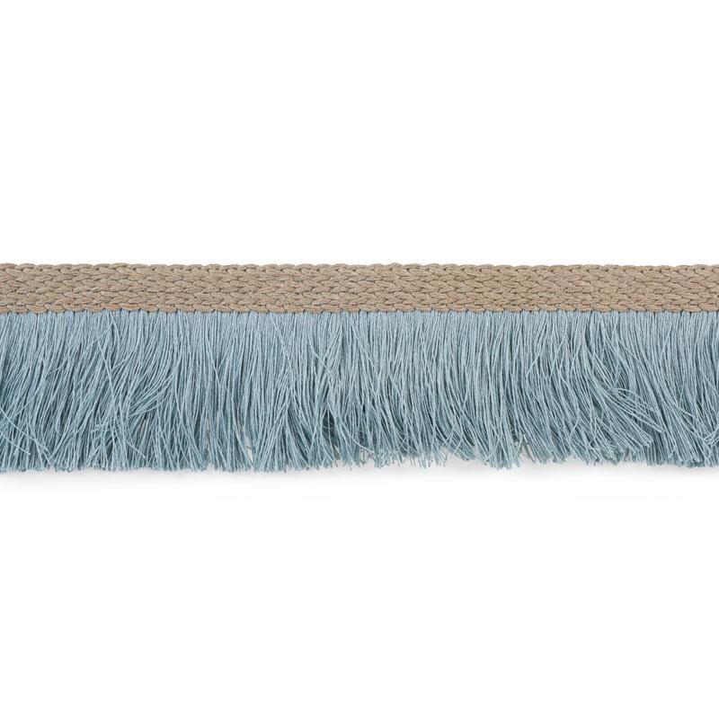 Schumacher Sky Braided Linen Fringe