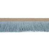 Schumacher Sky Braided Linen Fringe