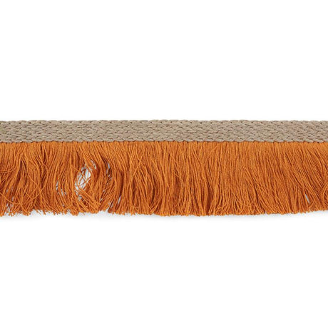 Schumacher Orange Braided Linen Fringe
