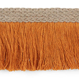 Schumacher Orange Braided Linen Fringe