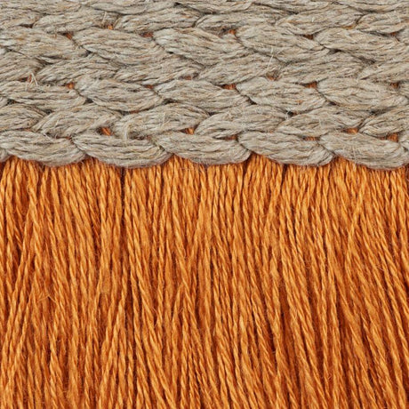 Schumacher Orange Braided Linen Fringe