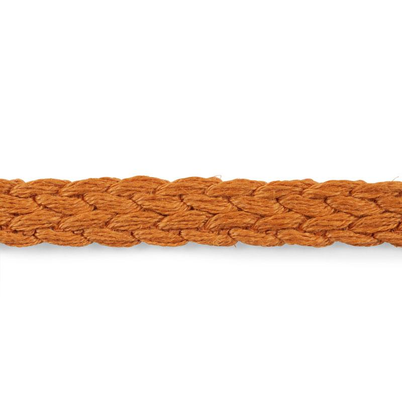 Schumacher Orange Braided Linen Tape Narrow