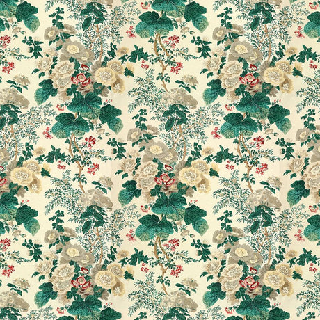 Lee Jofa HOLLYHOCK HDB WHITE/BROWN Fabric