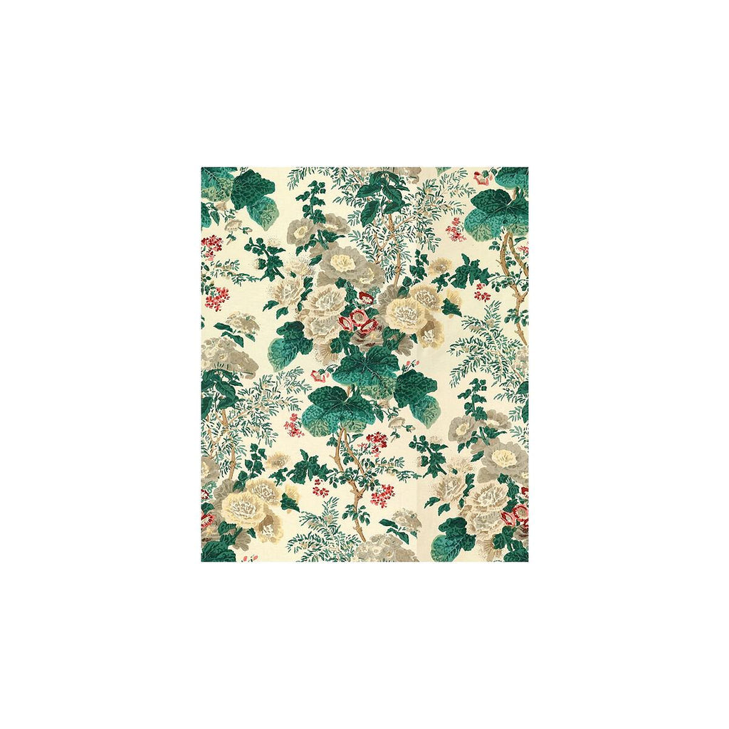 Lee Jofa HOLLYHOCK HDB WHITE/BROWN Fabric