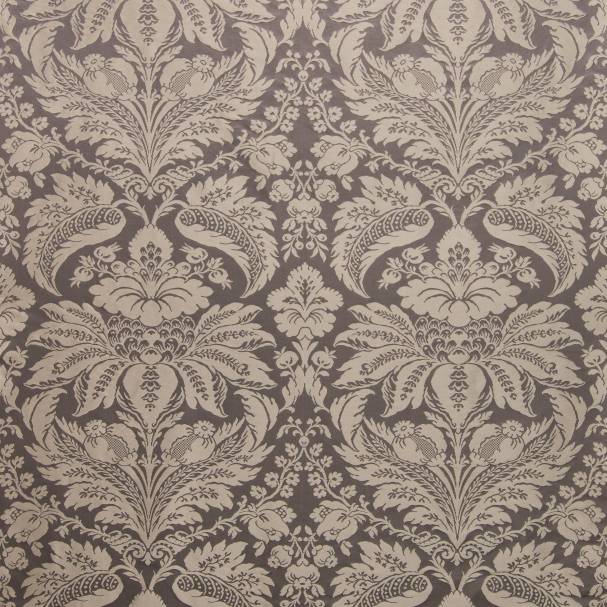 Brunschwig & Fils DAMASK PIERRE CHARCOAL Upholstery Fabric