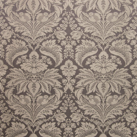 Brunschwig & Fils DAMASK PIERRE CHARCOAL Upholstery Fabric
