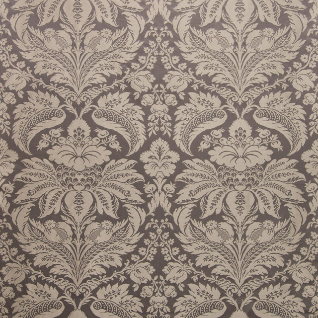 Brunschwig & Fils DAMASK PIERRE CHARCOAL Upholstery Fabric
