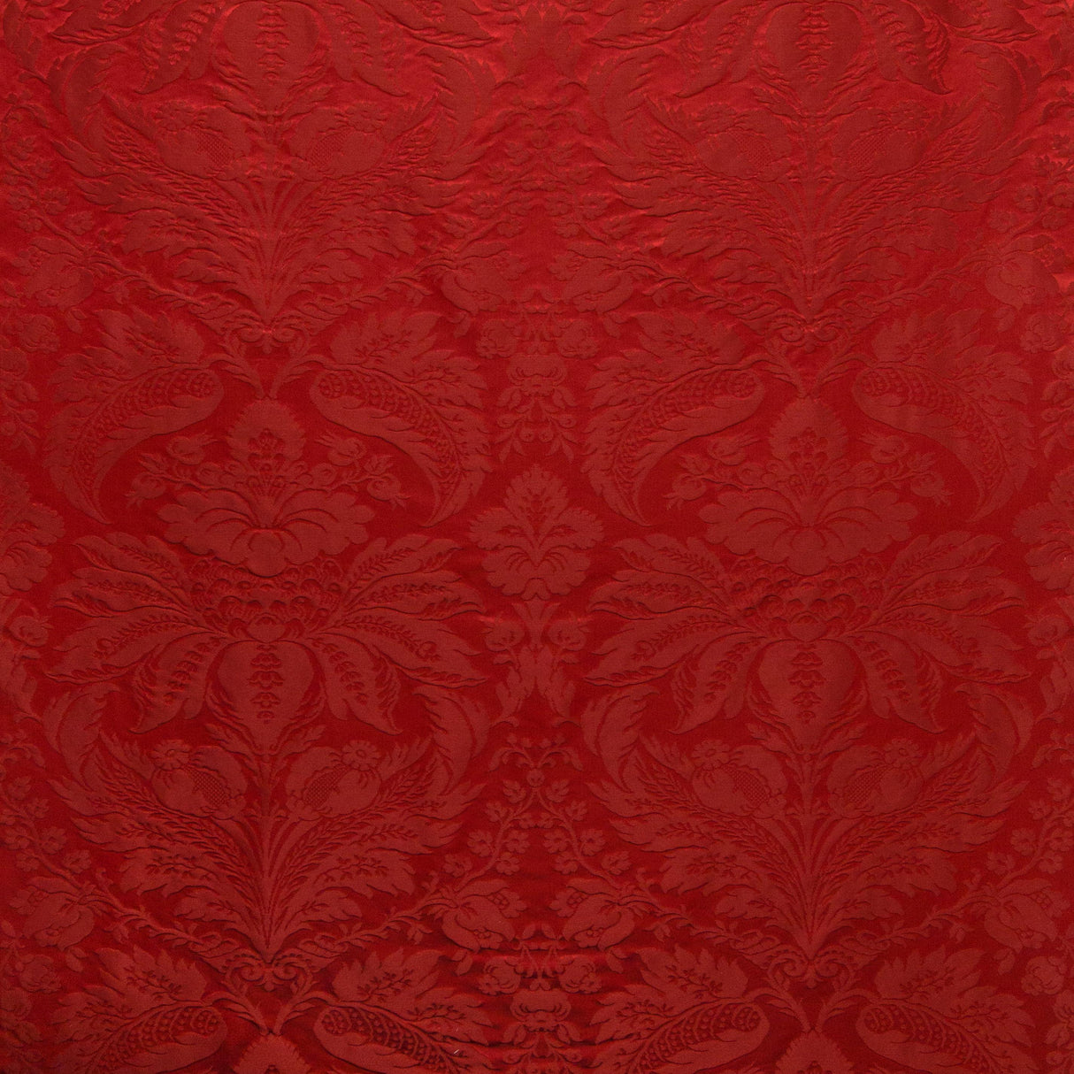 Brunschwig & Fils DAMASK PIERRE RED Upholstery Fabric