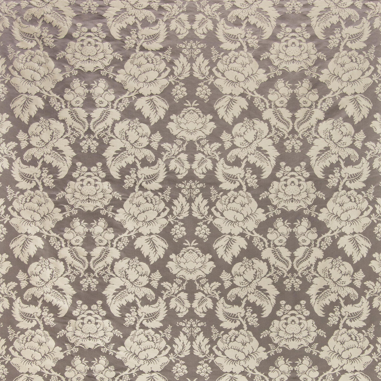 Brunschwig & Fils MOULINS DAMASK CHARCOAL Upholstery Fabric