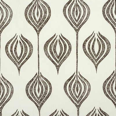 Lee Jofa TULIP WHITE/CHOCOLATE Fabric