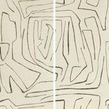 Lee Jofa GRAFFITO II IVORY/EBONY Wallpaper