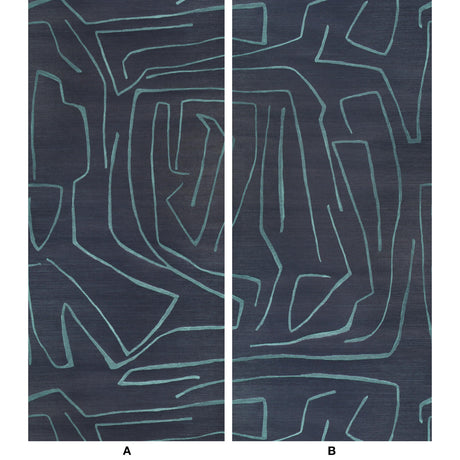 Lee Jofa GRAFFITO II NAVY Wallpaper