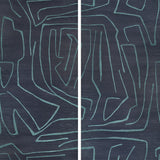 Lee Jofa GRAFFITO II NAVY Wallpaper