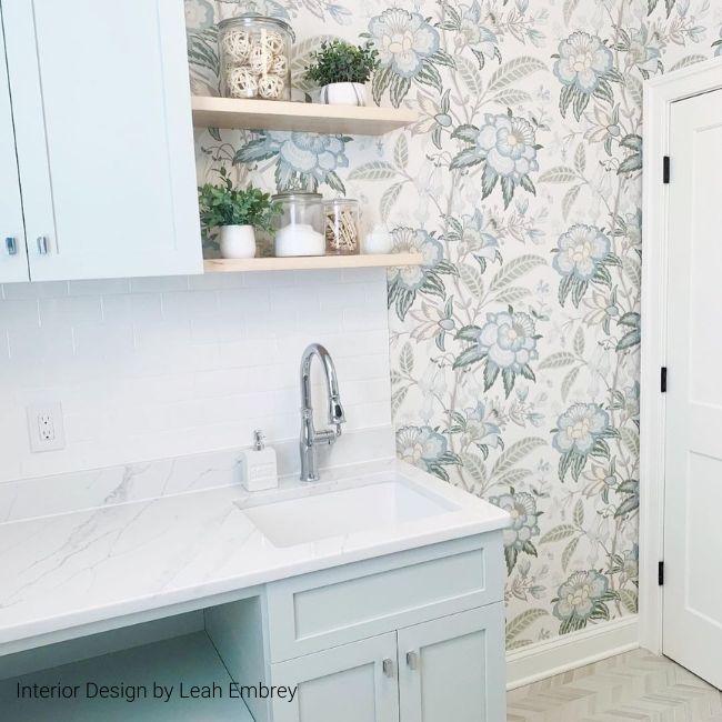 Lee Jofa DAVENPORT PAPER SEA MIST Wallpaper