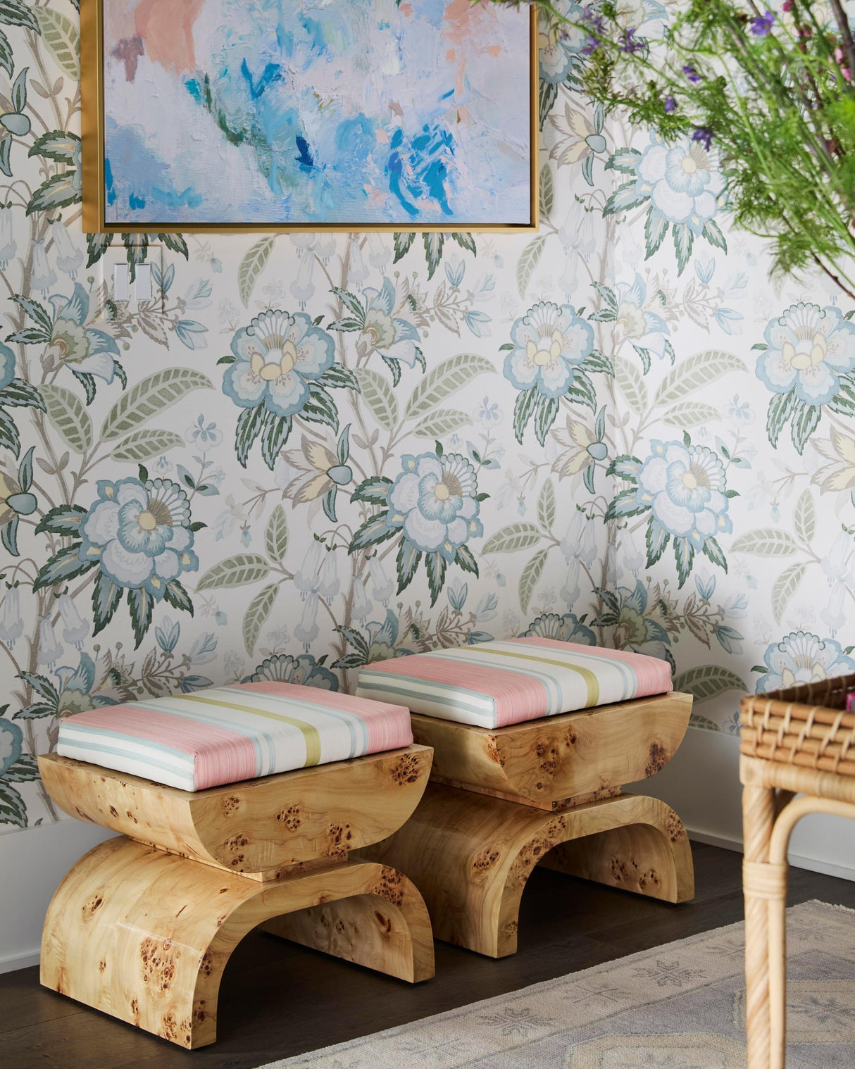 Lee Jofa DAVENPORT PAPER SEA MIST Wallpaper