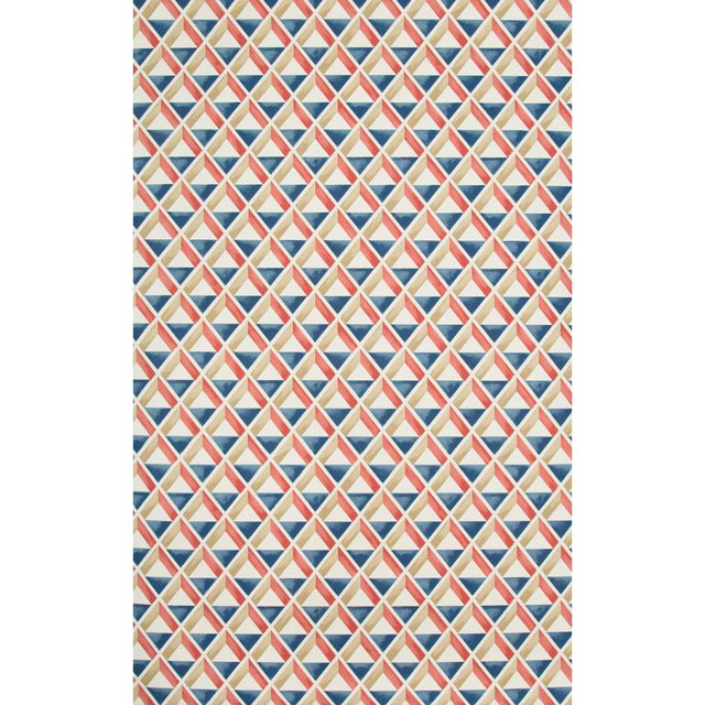 Lee Jofa CANNES PAPER RED/BLUE Wallpaper