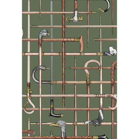 Cole & Son BASTONI FOREST GREEN Wallpaper