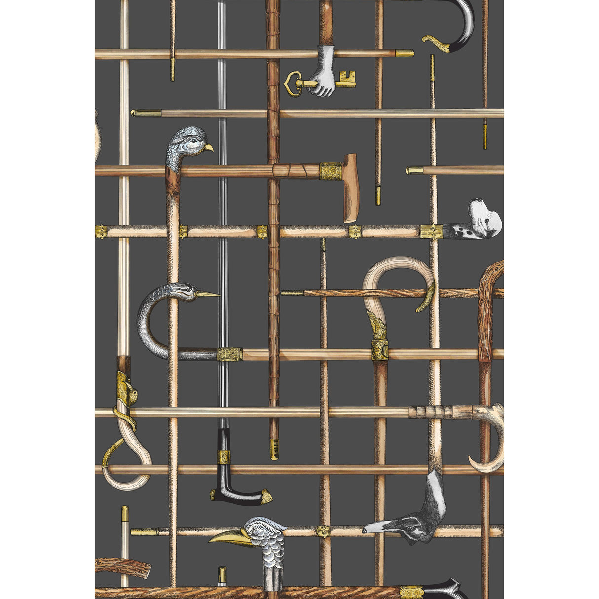 Cole & Son BASTONI CHARCOAL Wallpaper