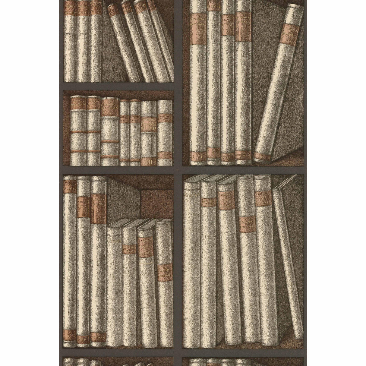 Cole & Son EX LIBRIS OAT/CHARCOAL Wallpaper