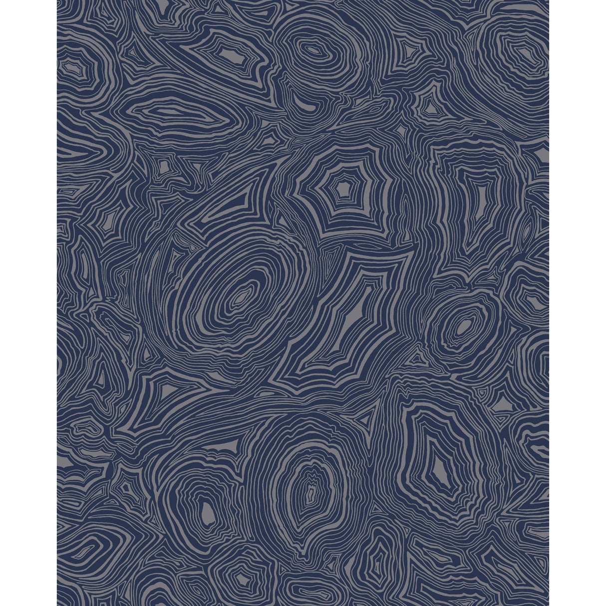 Cole & Son MALACHITE MIDNIGHT/SILVER Wallpaper