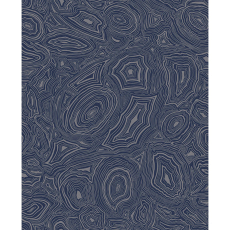 Cole & Son MALACHITE MIDNIGHT/SILVER Wallpaper