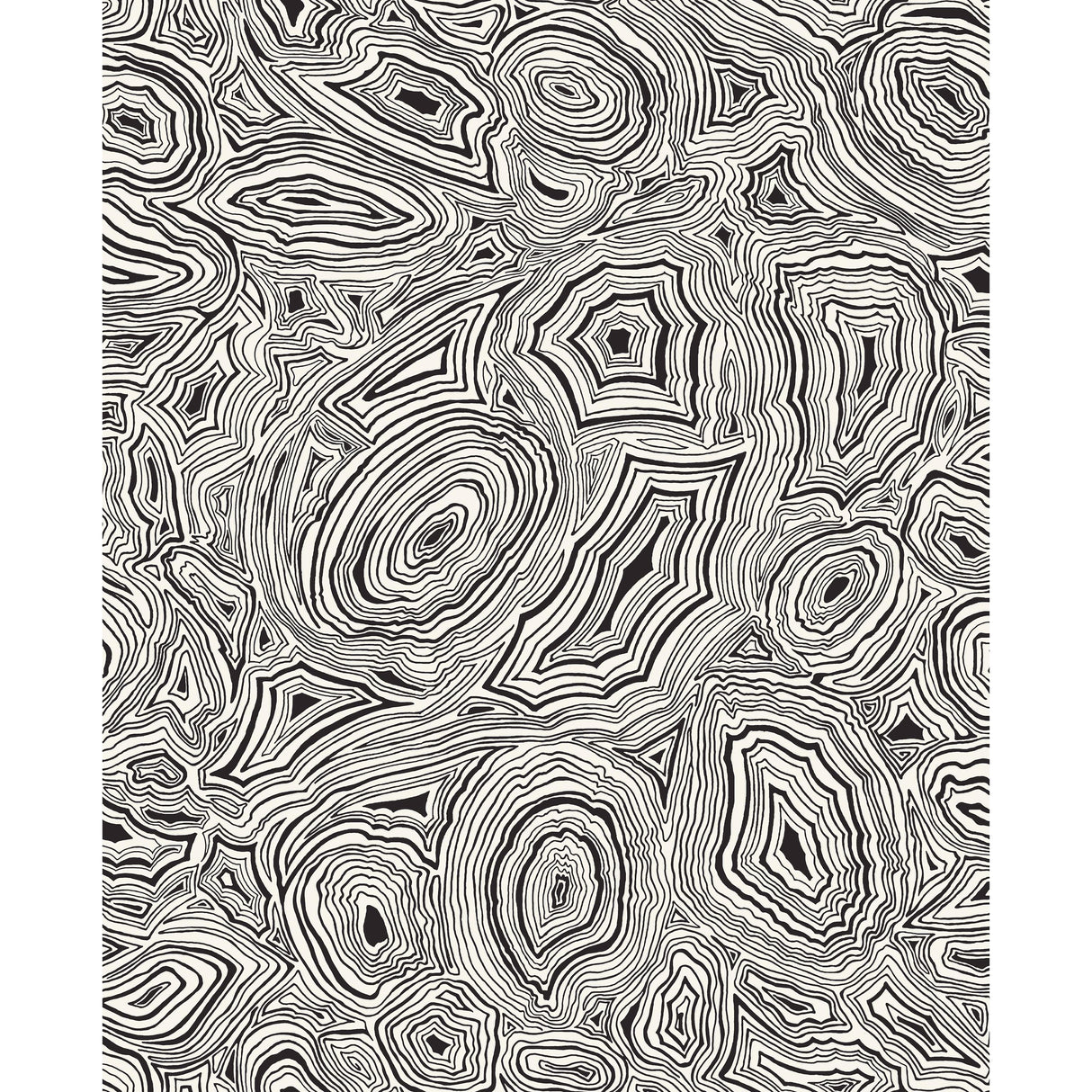 Cole & Son MALACHITE WHITE/BLACK Wallpaper