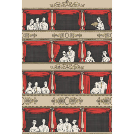 Cole & Son TEATRO LINEN/ROUGE Wallpaper