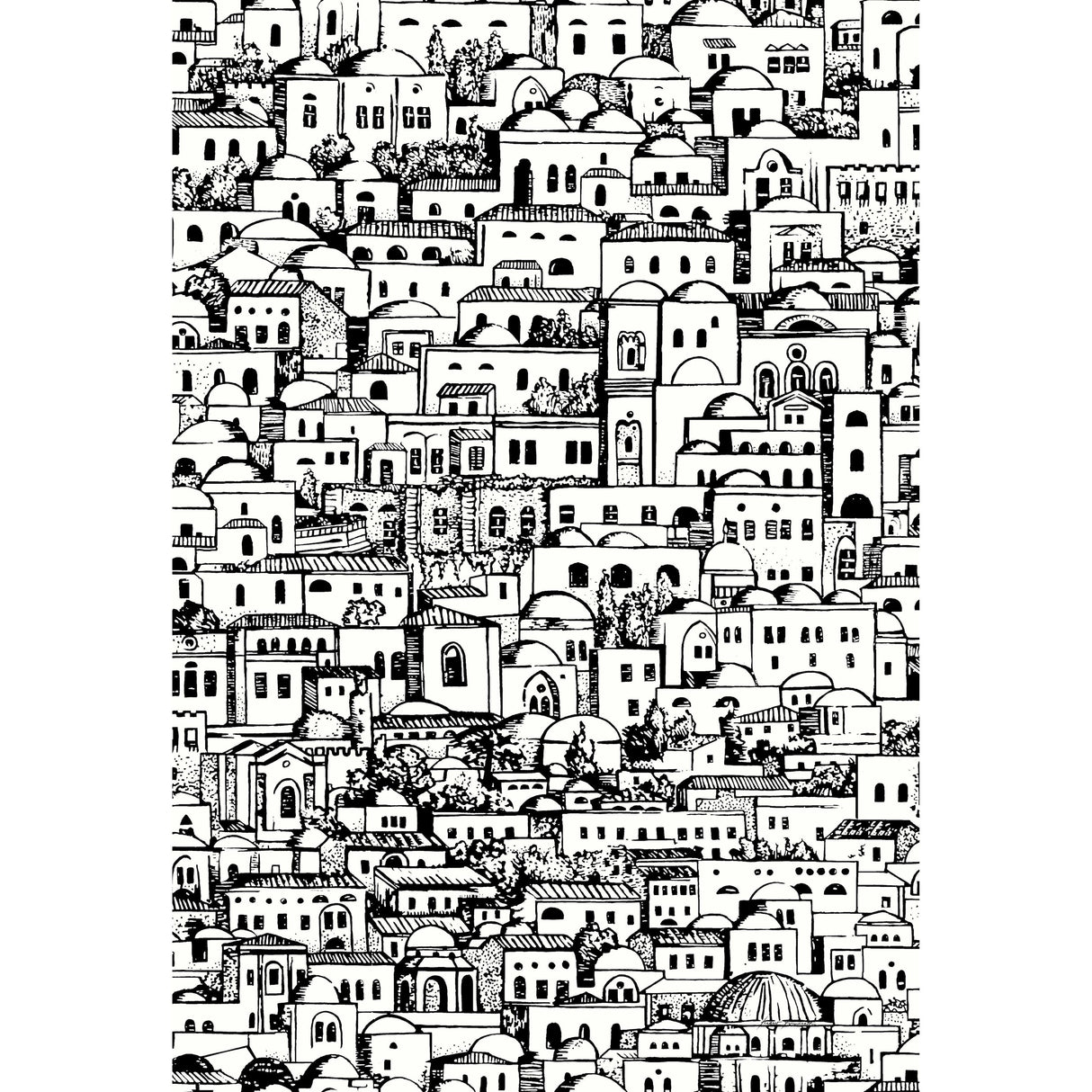 Cole & Son MEDITERRANEA WHITE/BLACK Wallpaper